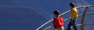 Kids enjoying the view at Mather Point