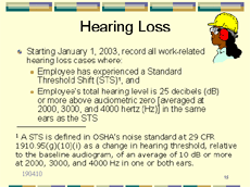 Slide 15 - Hearing Loss