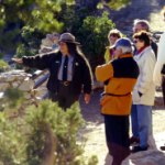 Ranger talking with visitors