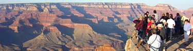 Viewing the Grand Canyon from Mather Point