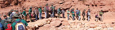 Scout troop on the Bright Angel Trail