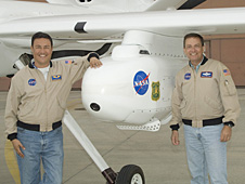 Ikhana pilots Herman Posada, left, and Mark Pestana.