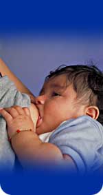 Photo of a child breastfeeding