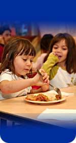 Photo of a girl eating lunch