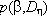 Notation depicting the prior distribution of the fixed effects (beta) and variance-covariance matrix (D sub eta).