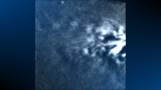 Comet Encke visualization from STEREO with a Black/Blue background.