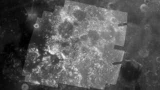 Push in and fly-around of HST imagery of Apollo 17 landing site. The darker region outside of the lighter interior patch is Clementine data. The lighter interior patch is the high resolution HST data.