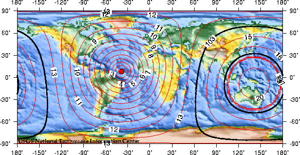 Theoretical P-wave Travel Times