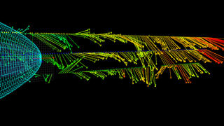 Projecting spacecraft field measurements along the solar wind reveals structure in the flow.