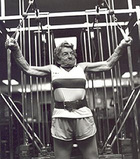 Photo of Helen Zechmeister, 91, lifting weights. - Click to enlarge in new window.