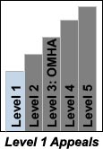 You are reading about Level 1 of the appeals process.