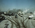 Jack Delano, photographer. General view of one of the classification yards of the Chicago and Northwestern Railroad, Chicago, Illinois