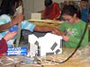 Children building a Plant Growth Chamber