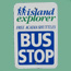 Island Explorer bus stop sign.