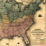 Bacon's Military Map of U.S., 1862