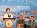 Mrs. Laura Blush announces the Native Hawaiian Name of the Northwestern Hawaiian Islands Marine Monument