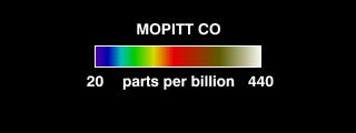 Color bar for carbon monoxide transport images