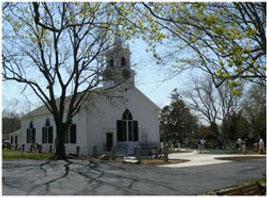 Front outside view of Dennis Union Church