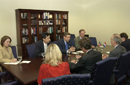 Dep. Secy. Sampson and members of his staff hold a table discussion with the Dutch Delegation