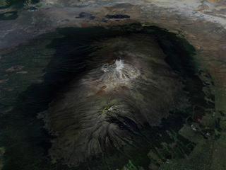 Swing in to view Mount Kilimanjaro on February 21, 2000.