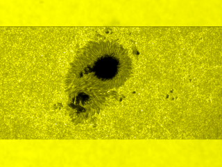 The sunspot continues to evolve.