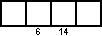 word scramble line 3 graphic:four boxes - blank box, box #6, box #14, blank box