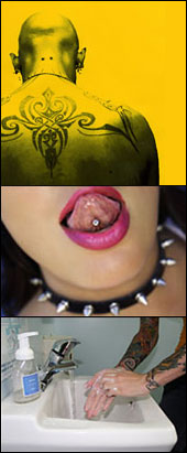 Photo: A pierced tongue.