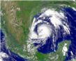 Satellite picture of hurricane Dolly