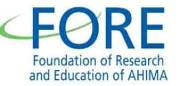 Logo: FORE: Foundation of Research and Education of AHIMA