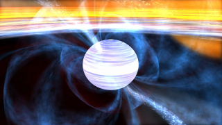 This animation zooms into a black hole and its accretion disk to show a millisecond pulsar in close-up.
