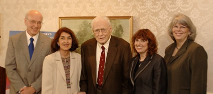 Photo, from left to right, of Gale Gibson, Connie Beck, Dwight Hauff, Lita Levine Kleger, and Sally Boofer – Copyright Experience Works 2005