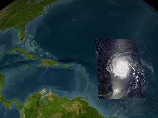 Hurricane Frances, August 28, 2004, Terra Satellite