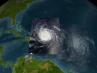 Hurricane Frances, August 31, 2004, Terra Satellite