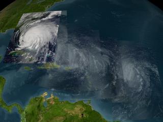 Hurricane Frances, September 4, 2004, Terra Satellite