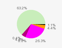 Pie chart: in table form below