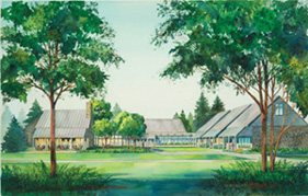 Artist's rendition of new FDR visitors center