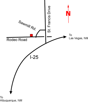 Map to BLM New Mexico State Office