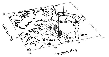 map of acoustic backscatter