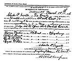 Page from Homestead application file of Charles Ingalls