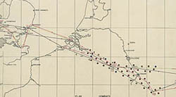 World War II bomb tracking chart
