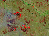 Thumbnail of Fires and Burn Scars Around Ural River