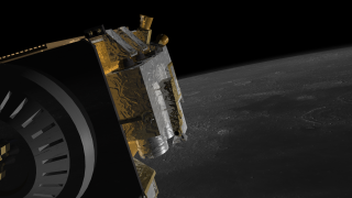 This animation follows LRO as it moves along its orbit high above the lunar surface.