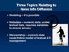 Three Topics Relating to Nano Info Diffusion. Link to larger image.