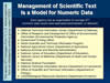 Management of Scientific Text Is a Model for Numeric Data. Link to larger image.