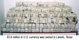 photo - $3.6 million in U.S. currency was seized in Laredo, Texas, as part of Operation Marquis.