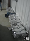 Image - Marijuana recovered from a secret compartment in the roof of a tractor-trailer.
