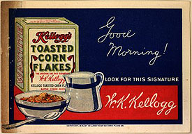 Kellogg's Toasted Corn Flakes advertisement: Good Morning!