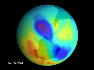 Stratospheric ozone for September 24, 2002
