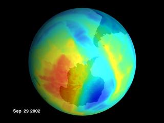 Stratospheric ozone for September 29, 2002