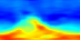 This animation shows water vapor (H2O) in the atmosphere from August 13 through October 15, 2004. Red represents high concentrations; blue represents low concentrations. The spatial resolution is low: each pixel covers an area of 5 degrees longitude by 2 degrees latitude, so the entire world (except for 1 degree at each pole) is covered by the 72x89 pixel images.